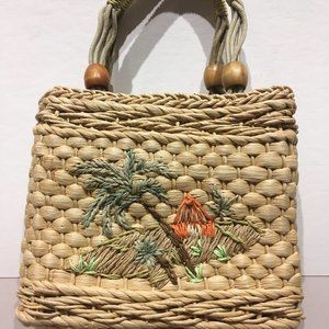 VINTAGE FOSSIL BASKET BAG